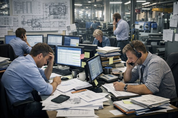 Vertriebsteams der Pneumo Maschinenbau vor der Einführung von bloo.research